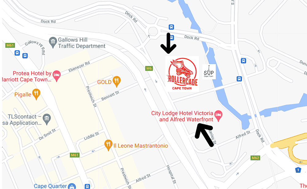 Rollercade Cape Town map